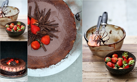 Baking Chocolate Bavarian Mousse Strawberry Cake A Birthday Cake For The Sweet 16th 
